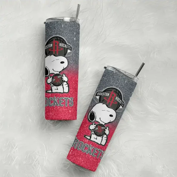 customized houston rockets snoopy attitude red skinny tumbler top rated.webp