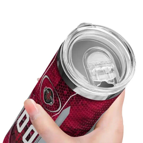 customized houston rockets stacked diamond red skinny tumbler high quality.webp