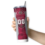 customized houston rockets stacked diamond red skinny tumbler best selling 1.webp