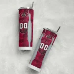 customized houston rockets stacked diamond red skinny tumbler best selling 1.webp