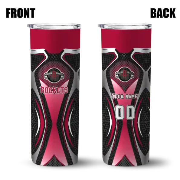 customized houston rockets superman emblem red black skinny tumbler fashion forward.webp