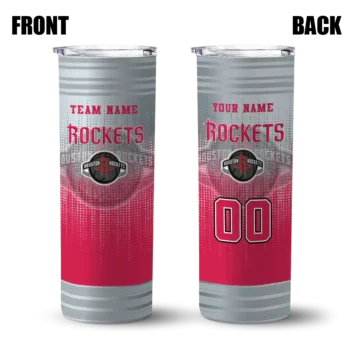 customized houston rockets swirl texture red skinny tumbler fashion forward.webp