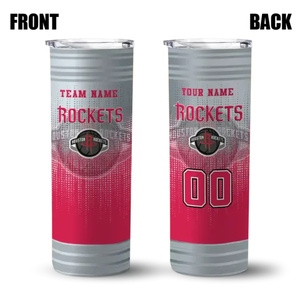 customized houston rockets swirl texture red skinny tumbler fashion forward.webp