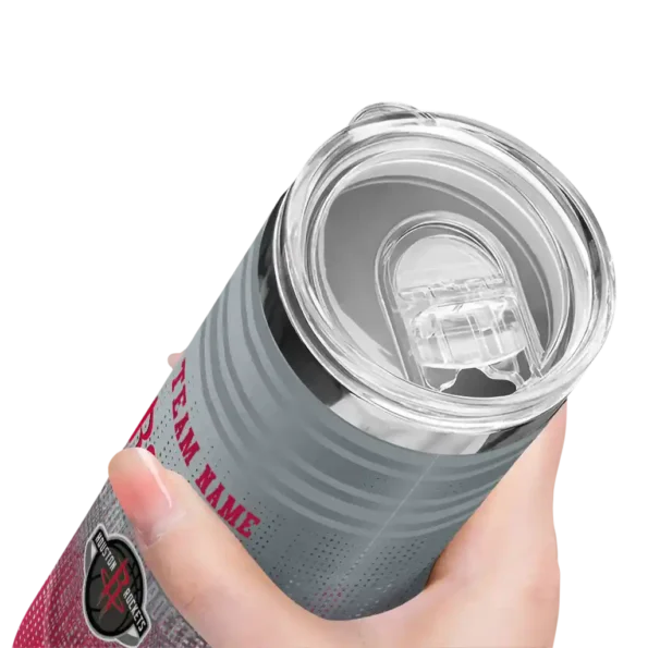 customized houston rockets swirl texture red skinny tumbler high quality.webp