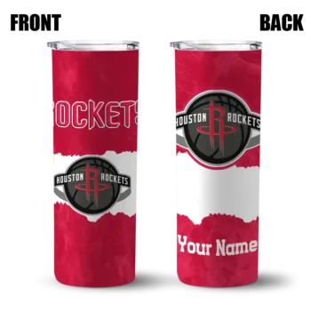 customized houston rockets torn band red white skinny tumbler fashion forward.webp
