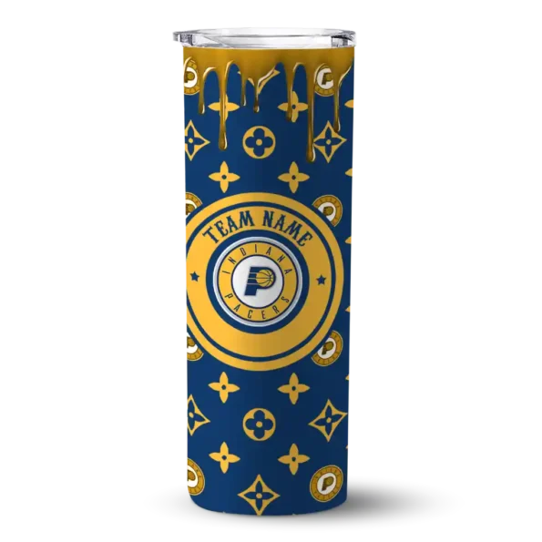 customized indiana pacers camo streak blue skinny tumbler best selling 1.webp