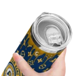 customized indiana pacers camo streak blue skinny tumbler best selling 1.webp