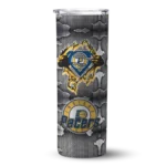 customized indiana pacers chevron v blue gray skinny tumbler best selling 1.webp