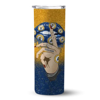 customized indiana pacers sparkle lips blue skinny tumbler best selling 1.webp
