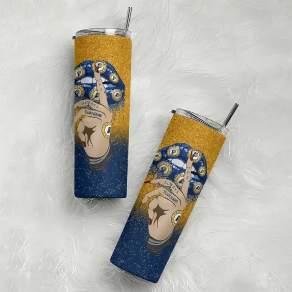 customized indiana pacers sparkle lips blue skinny tumbler top rated.webp