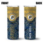 customized indiana pacers spiral burst print blue skinny tumbler best selling 1.webp