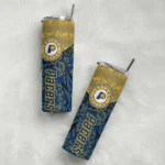 customized indiana pacers spiral burst print blue skinny tumbler best selling 1.webp