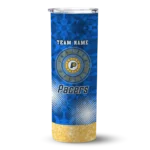 customized indiana pacers starburst tiles blue skinny tumbler best selling 1.webp