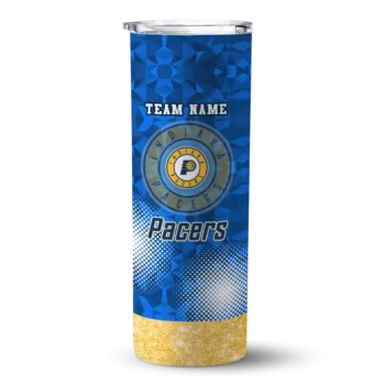 customized indiana pacers starburst tiles blue skinny tumbler best selling 1.webp