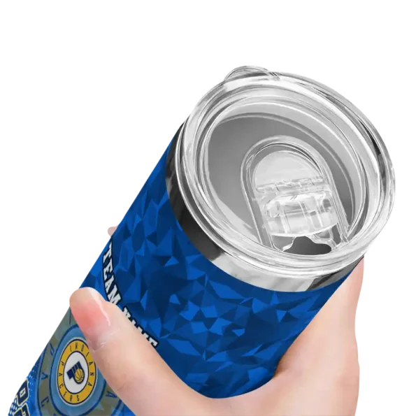 customized indiana pacers starburst tiles blue skinny tumbler high quality.webp