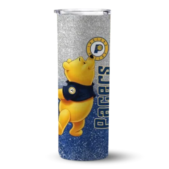 customized indiana pacers winnie the pooh blue gray skinny tumbler best selling 1.webp