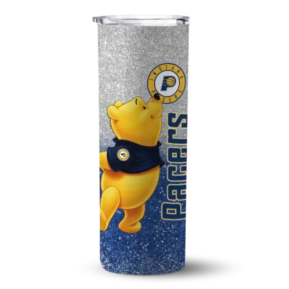 customized indiana pacers winnie the pooh blue gray skinny tumbler best selling 1.webp