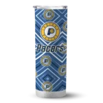 customized indiana pacers zipper leopard blue skinny tumbler best selling 1.webp