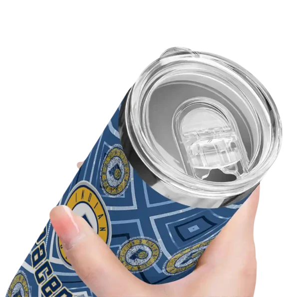 customized indiana pacers zipper leopard blue skinny tumbler high quality.webp