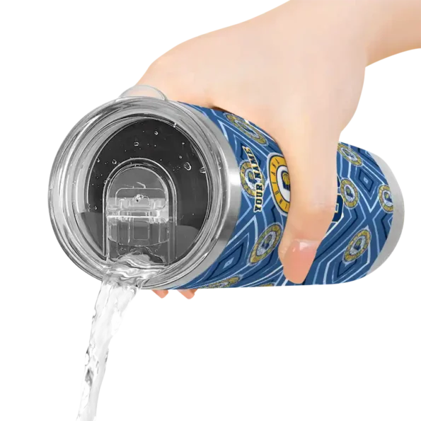 customized indiana pacers zipper leopard blue skinny tumbler latest model.webp