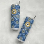 customized indiana pacers zipper leopard blue skinny tumbler best selling 1.webp