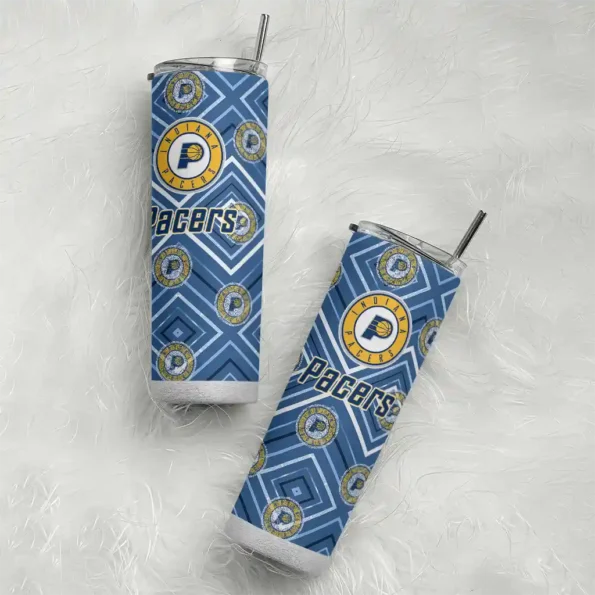 customized indiana pacers zipper leopard blue skinny tumbler top rated.webp