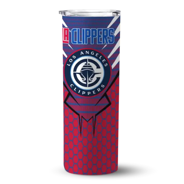 customized los angeles clippers chevron stripes red skinny tumbler best selling 1.webp