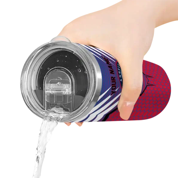 customized los angeles clippers chevron stripes red skinny tumbler latest model.webp