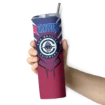 customized los angeles clippers chevron stripes red skinny tumbler best selling 1.webp