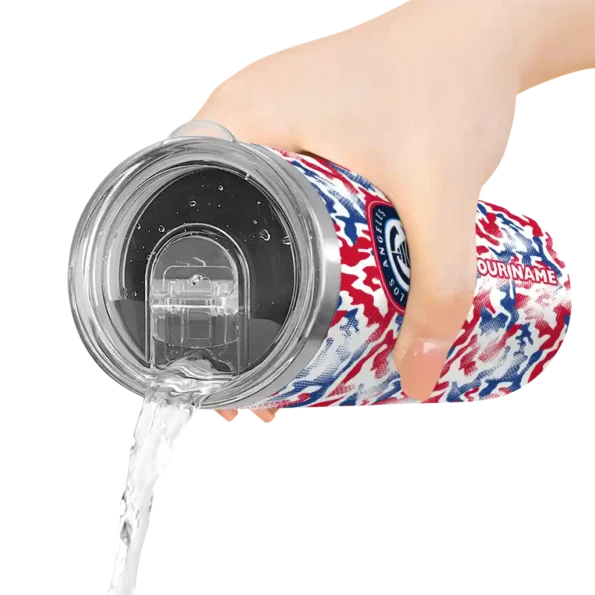 customized los angeles clippers claw marks red white skinny tumbler latest model.webp