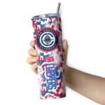 customized los angeles clippers claw marks red white skinny tumbler best selling 1.webp