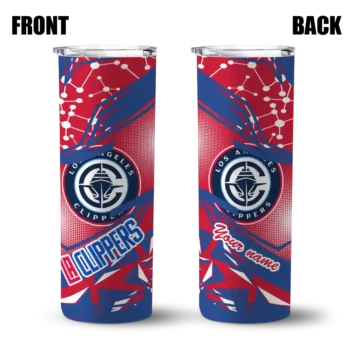 customized los angeles clippers helmet clash red skinny tumbler fashion forward.webp