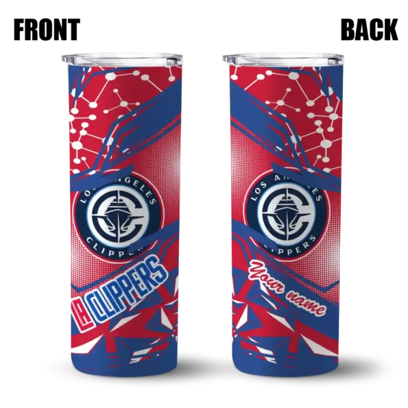 customized los angeles clippers helmet clash red skinny tumbler fashion forward.webp