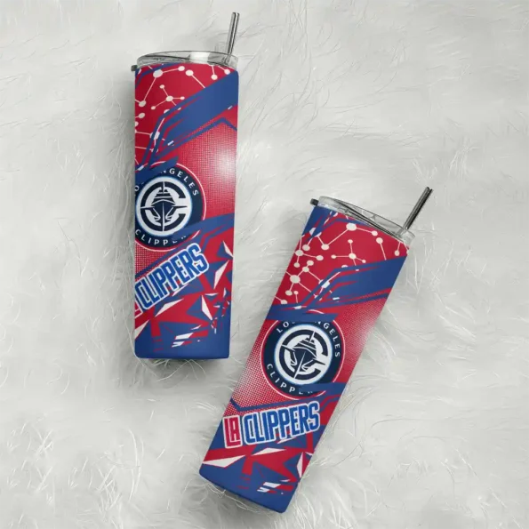 customized los angeles clippers helmet clash red skinny tumbler top rated.webp