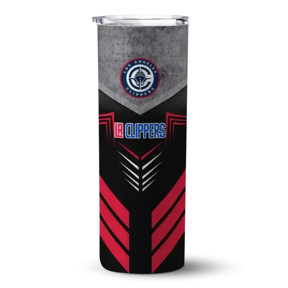 customized los angeles clippers hexagon honeycomb red black skinny tumbler best selling 1.webp