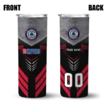 customized los angeles clippers hexagon honeycomb red black skinny tumbler best selling 1.webp