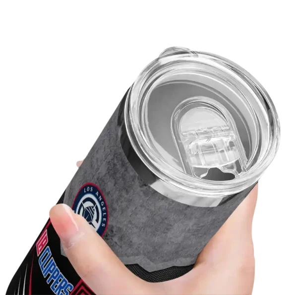 customized los angeles clippers hexagon honeycomb red black skinny tumbler high quality.webp