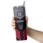 customized los angeles clippers hexagon honeycomb red black skinny tumbler best selling 1.webp