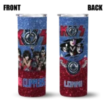 customized los angeles clippers kiss band blue skinny tumbler best selling 1.webp