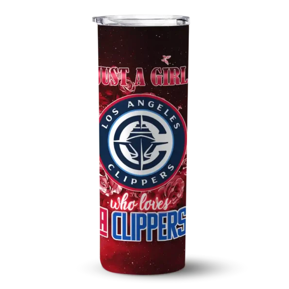 customized los angeles clippers rose romance red black skinny tumbler best selling 1.webp