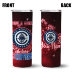 customized los angeles clippers rose romance red black skinny tumbler best selling 1.webp