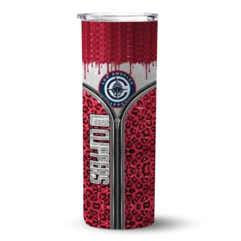 customized los angeles clippers sparkle drip red skinny tumbler best selling 1.webp