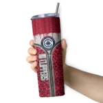 customized los angeles clippers sparkle drip red skinny tumbler best selling 1.webp
