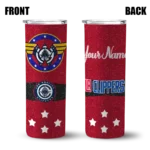 customized los angeles clippers star cluster red skinny tumbler best selling 1.webp