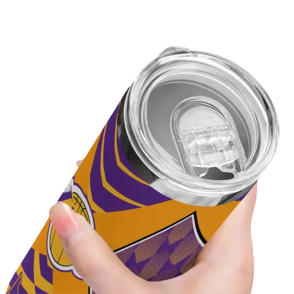 customized los angeles lakers camo texture purple skinny tumbler high quality.webp