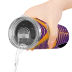 customized los angeles lakers camo texture purple skinny tumbler best selling 1.webp