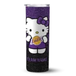 customized los angeles lakers hello kitty purple black skinny tumbler best selling 1.webp