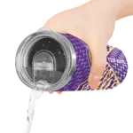 customized los angeles lakers monogram burst purple white skinny tumbler best selling 1.webp