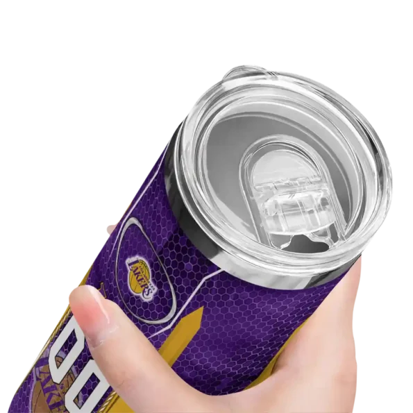 customized los angeles lakers stacked diamond purple skinny tumbler high quality.webp
