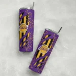 customized los angeles lakers star pop purple black skinny tumbler best selling 1.webp